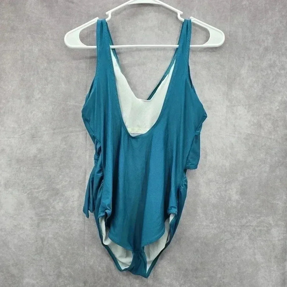 Green One Piece Swimsuits Swimwear Beach Wrap Style M Medium - Picture 2 of 6